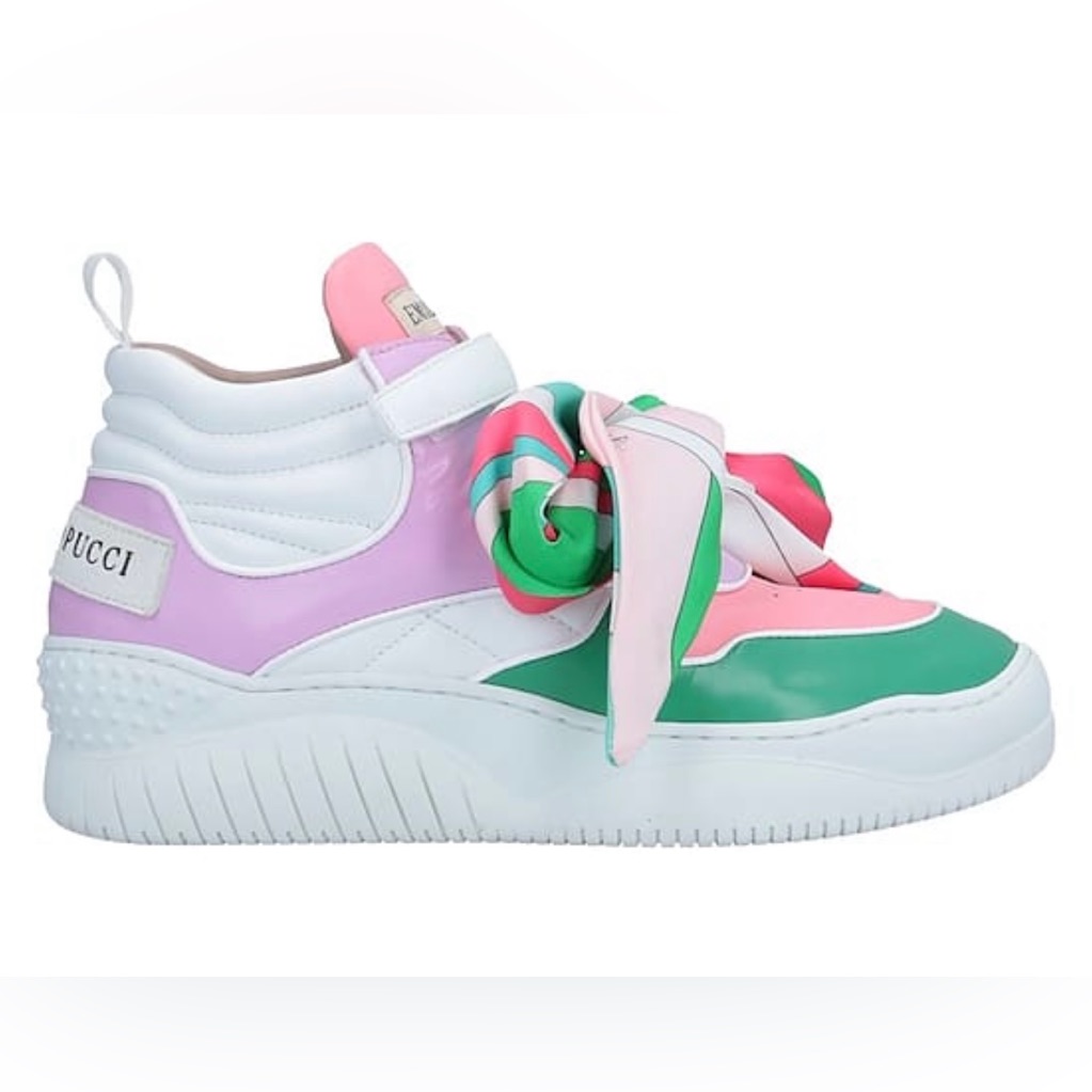 Emilio Pucci Multicolor Leather Sneakers Nwt